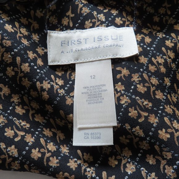 Liz Claiborne reversible black and brown shell blouse - Picture 2 of 7